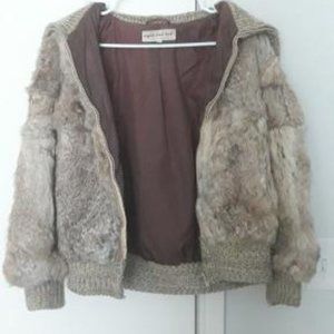 Split End Ltd Authentic Rabbit Fur Coat, Size M